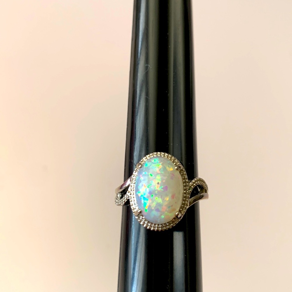 Iridescent Silver Ring